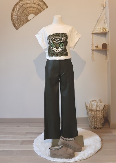 T-shirt tigre coton