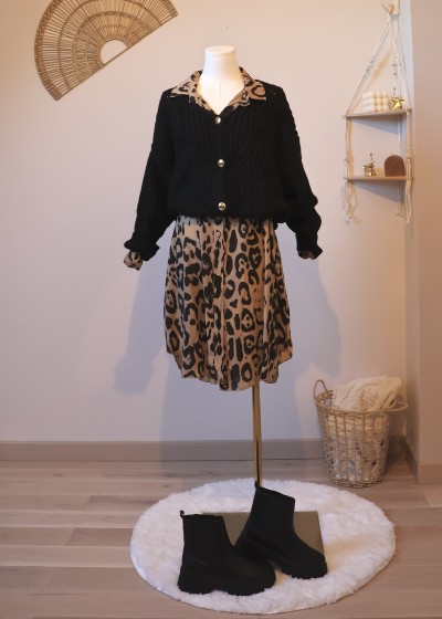 gilet noir tricot