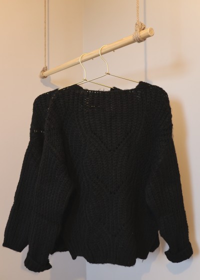 gilet noir tricot