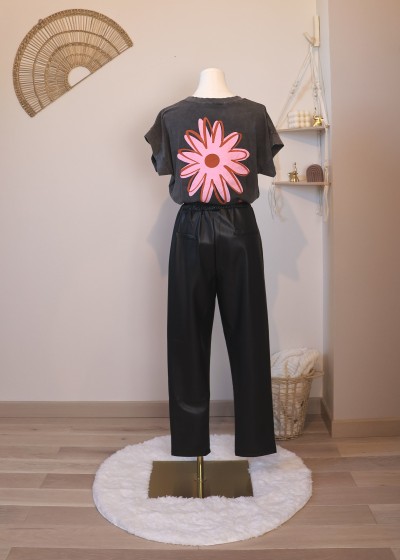 Pantalon similicuir - noir