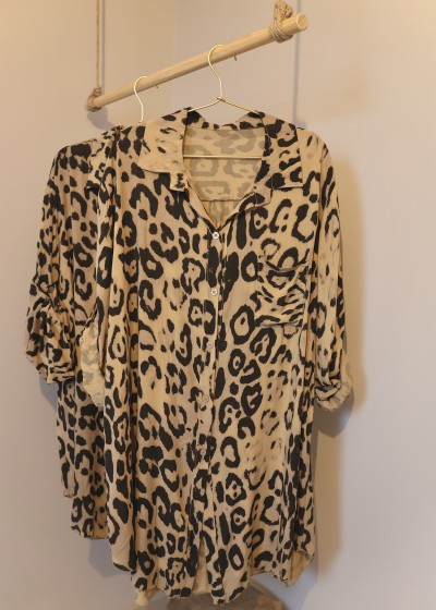 robe tunique leopard
