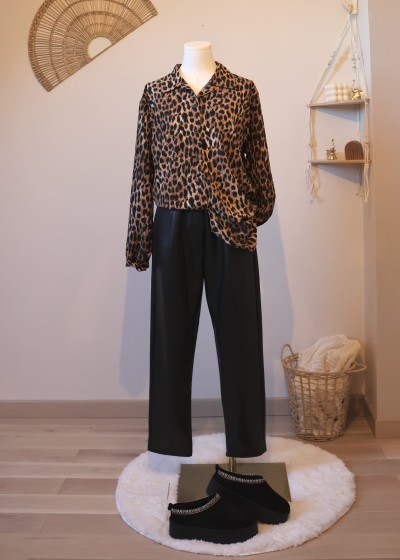 Chemise Léopard - camel