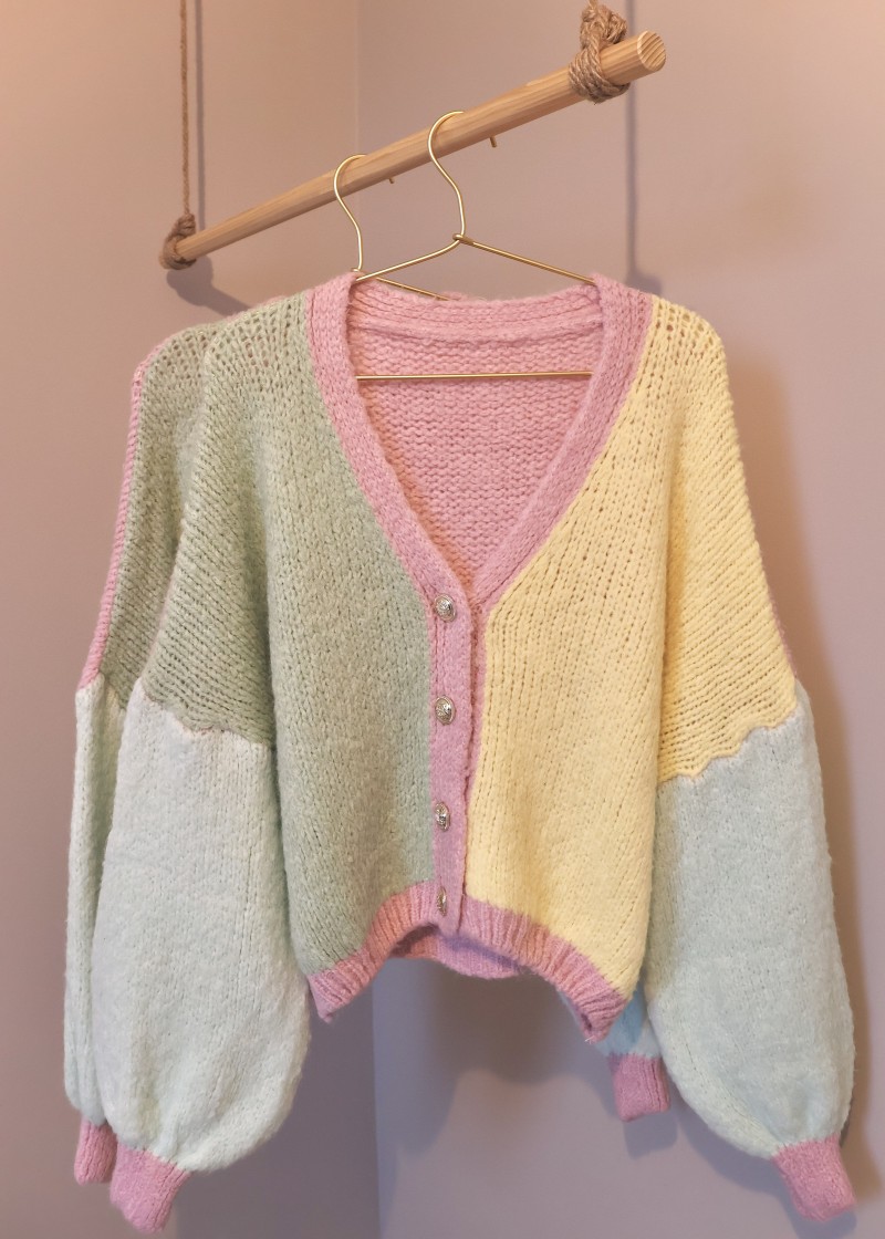 Gilet multicolore tricot