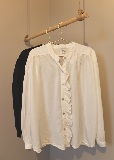 chemisier en voile de coton blanc