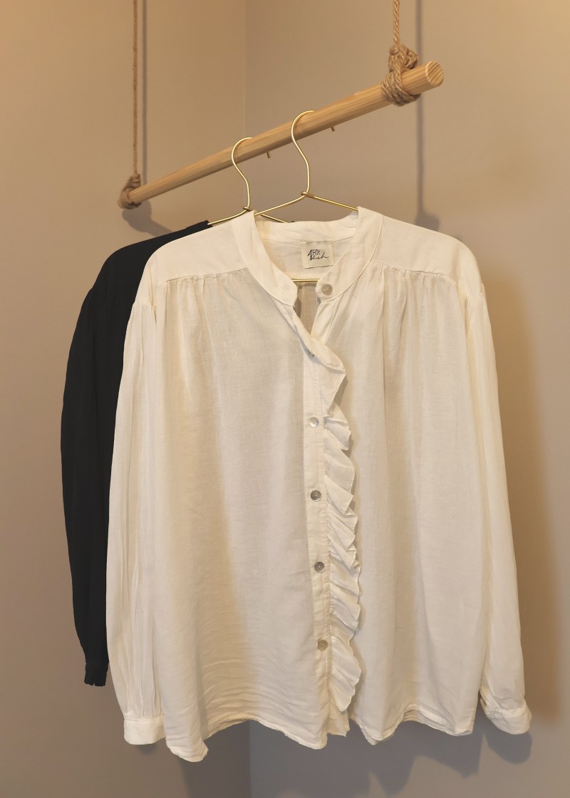 chemisier en voile de coton blanc