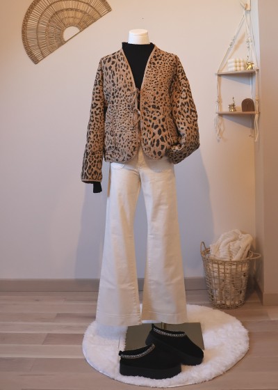 jean flare 7/8 ecru