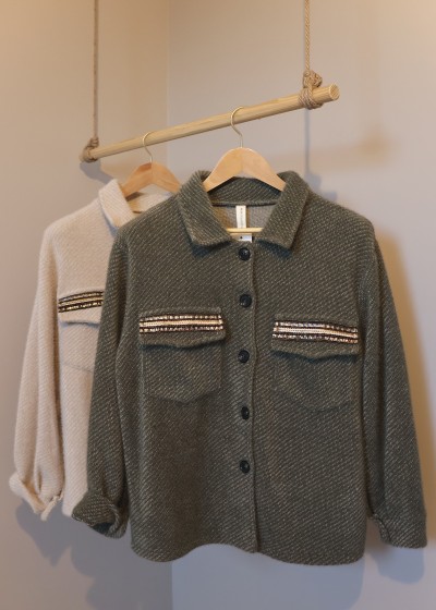 Veste douce - kaki