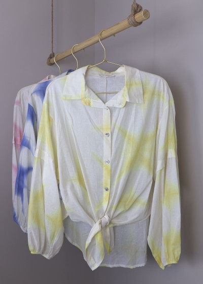 chemise nouee jaune