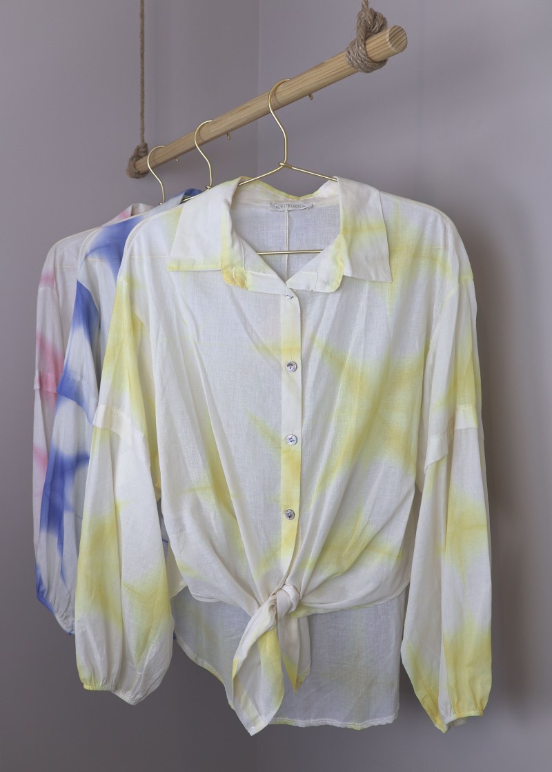 chemise nouee jaune