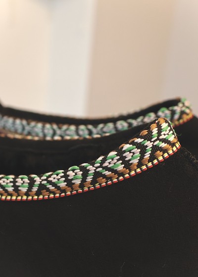 chaussures mules fourrées noires
