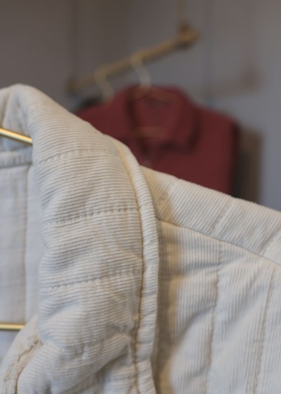Veste zip sans manches - écru