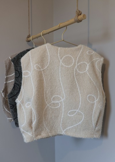 gilet sans manches motif