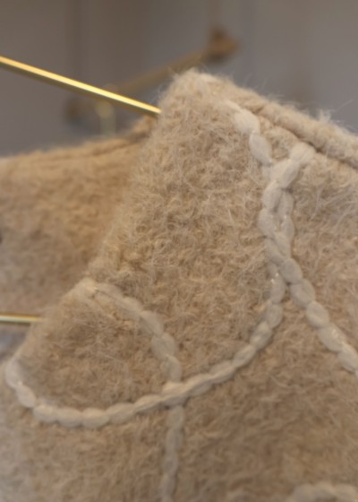 Gilet sans manches à motifs - écru