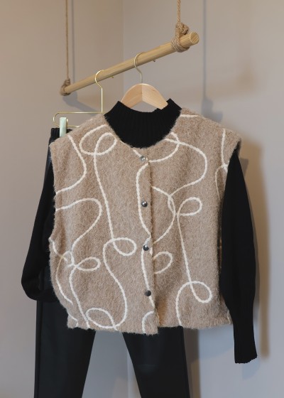 gilet sans manches motif