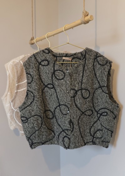 gilet sans manches motif