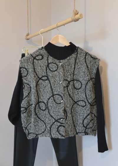 gilet sans manches motif
