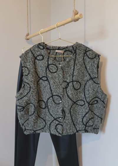 gilet sans manches motif
