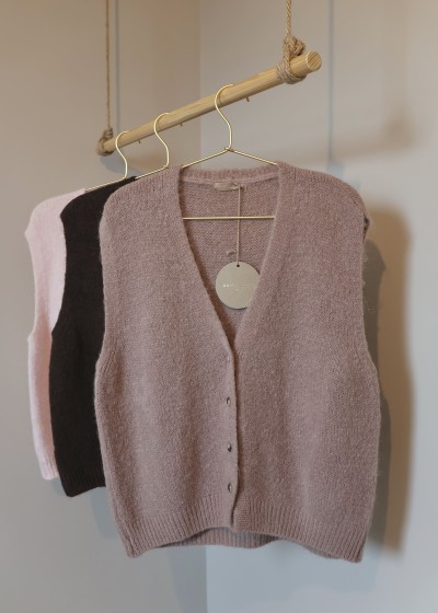 gilet sans manches en maille