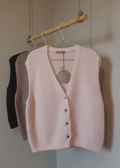 gilet sans manches en maille