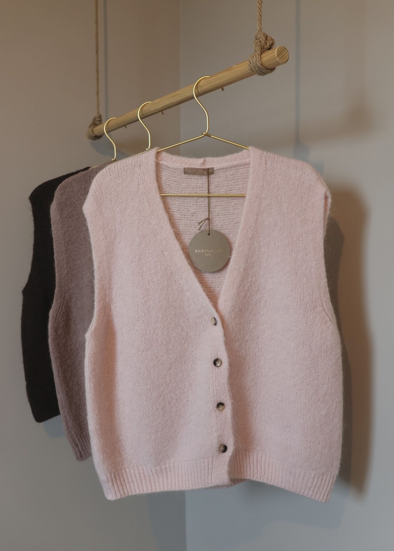 gilet sans manches en maille