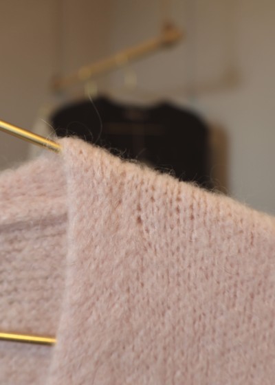 Gilet sans manches en maille - rose pale