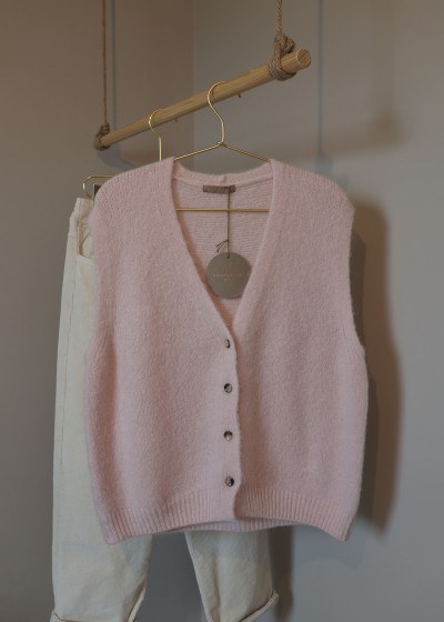 gilet sans manches en maille