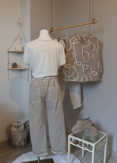 pantalon en velours côtelé