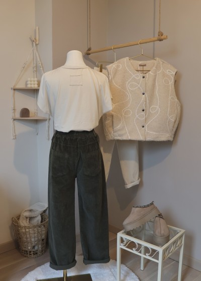 pantalon en velours côtelé
