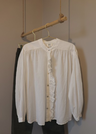 chemisier en voile de coton blanc