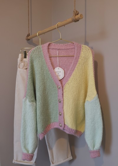 Gilet multicolore tricot