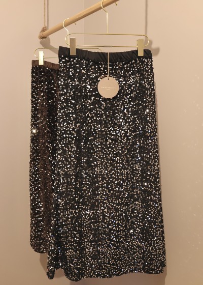 Jupe sequins - marron