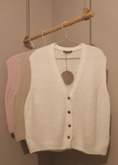 gilet sans manches en maille