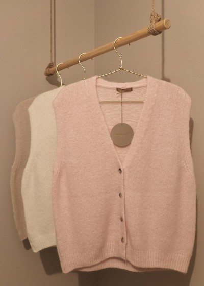 gilet sans manches en maille