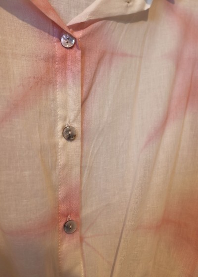 chemise nouee bicolore rose
