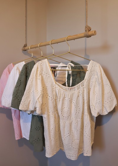 blouse boheme ajourée dentelle