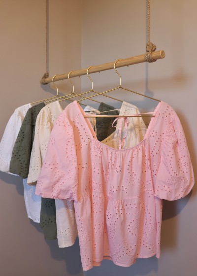 Blouse ajourée - écru