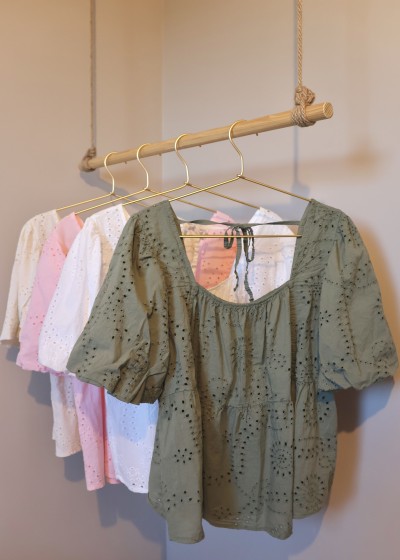 blouse boheme ajourée dentelle