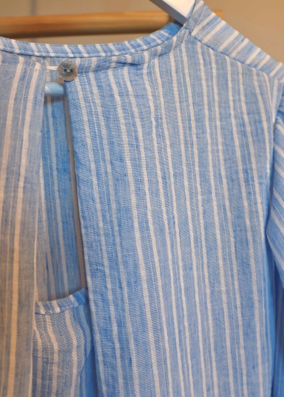 Blouse rayée - bleu