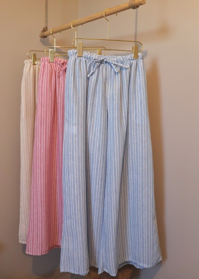 pantalon raye fluide