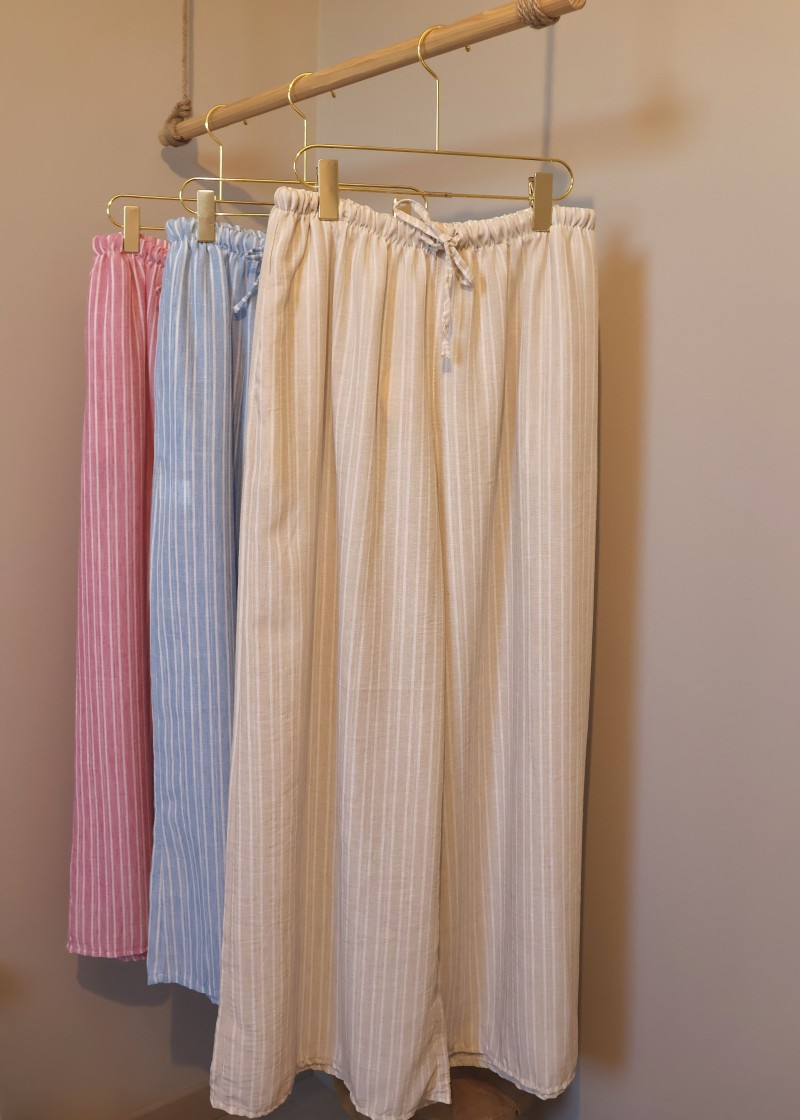 pantalon raye fluide