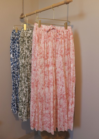 jupe longue coton fleurie