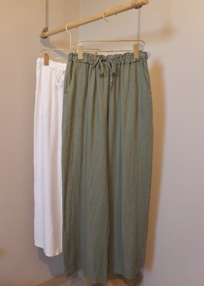 Pantalon fluide - blanc