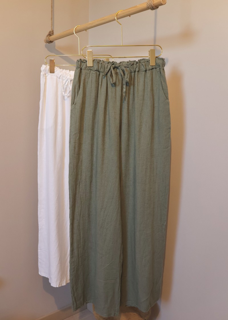 pantalon fluide lin